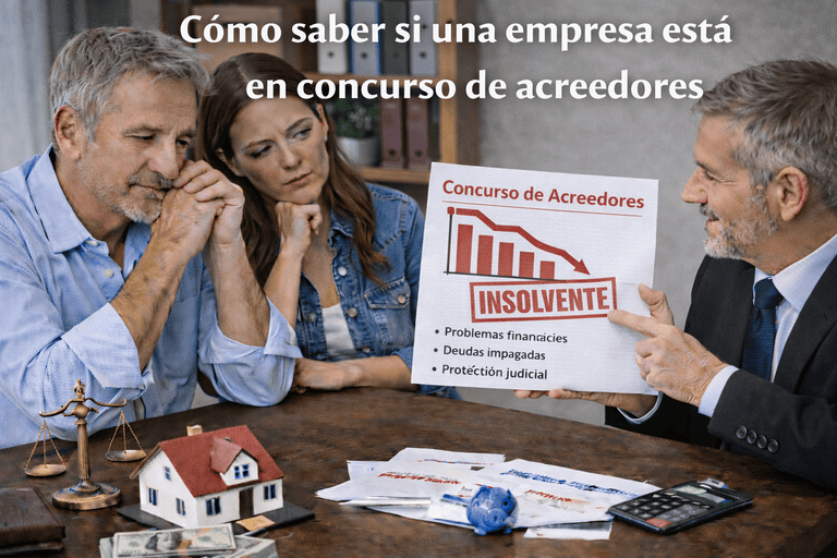 como saber si una empresa está en concurso de acreedores