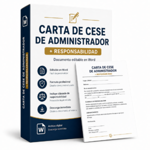Carta de cese de administrador + responsabilidad